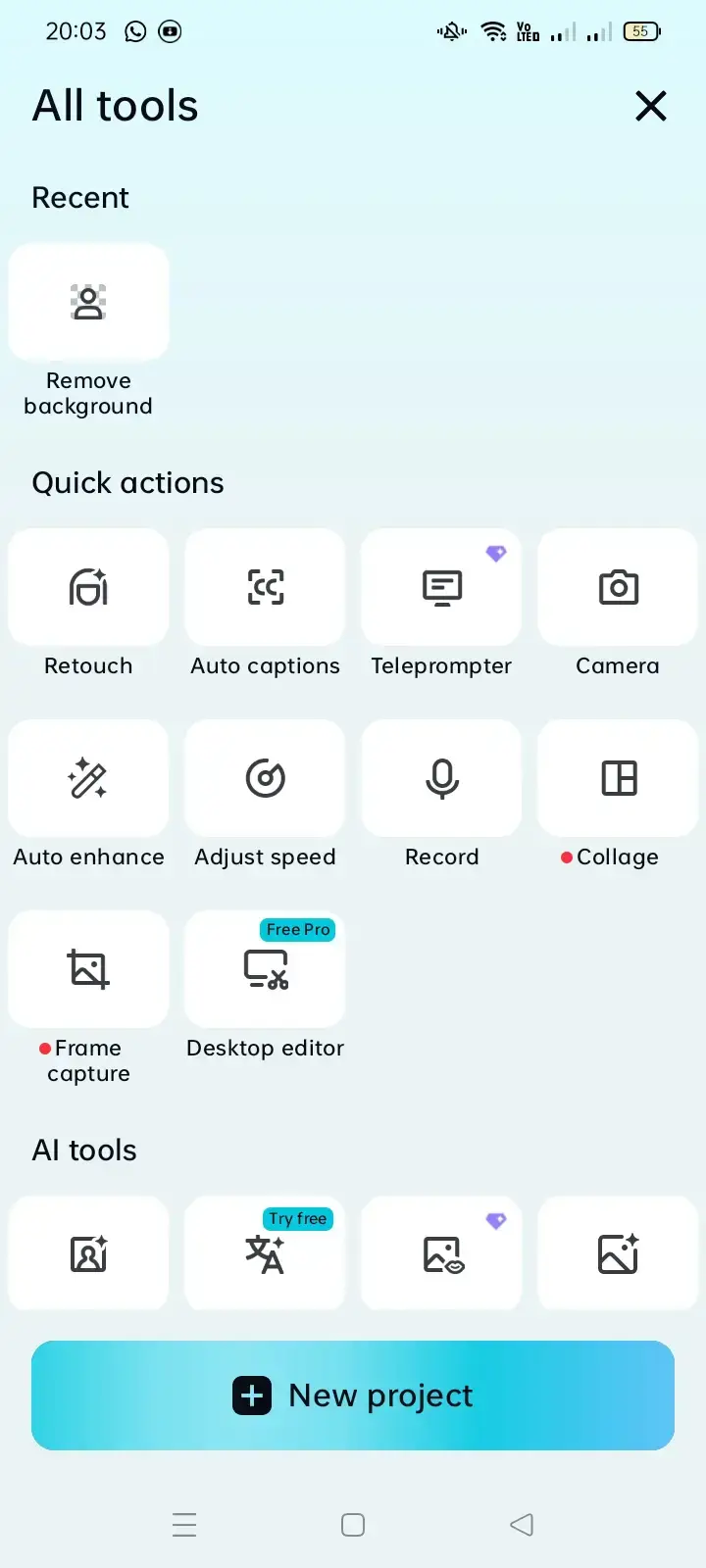 Capcut mod apk-Interface