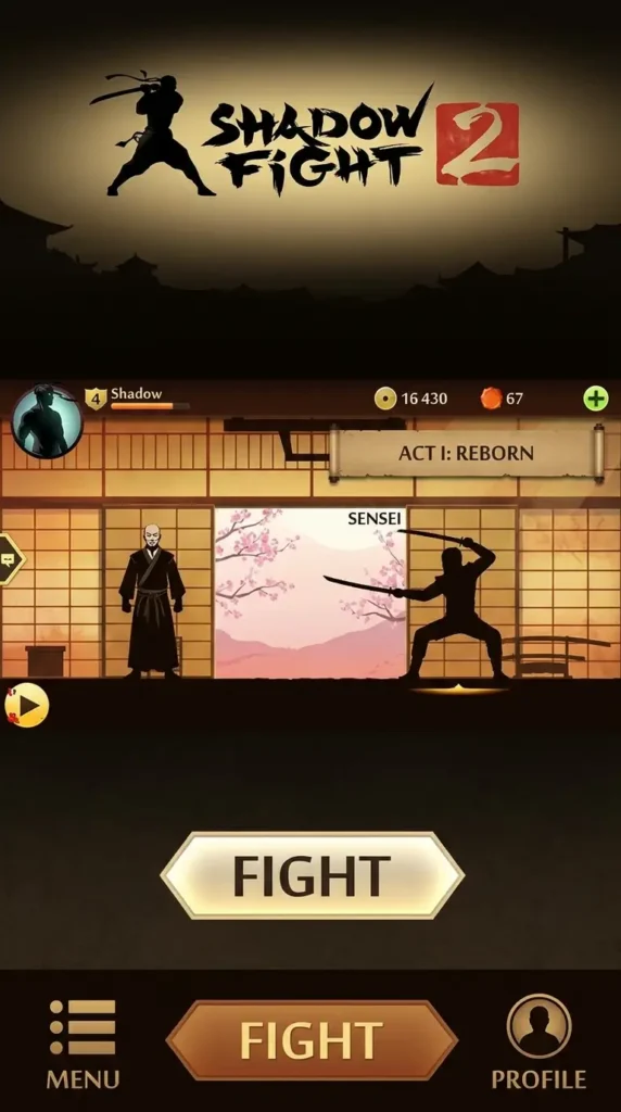 shadoe fight 2 interface